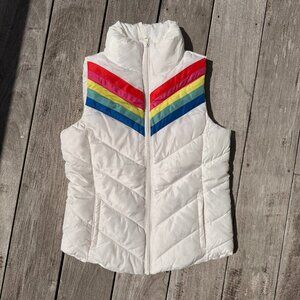 Rainbow Puffer Vest EXCELLENT Size XS